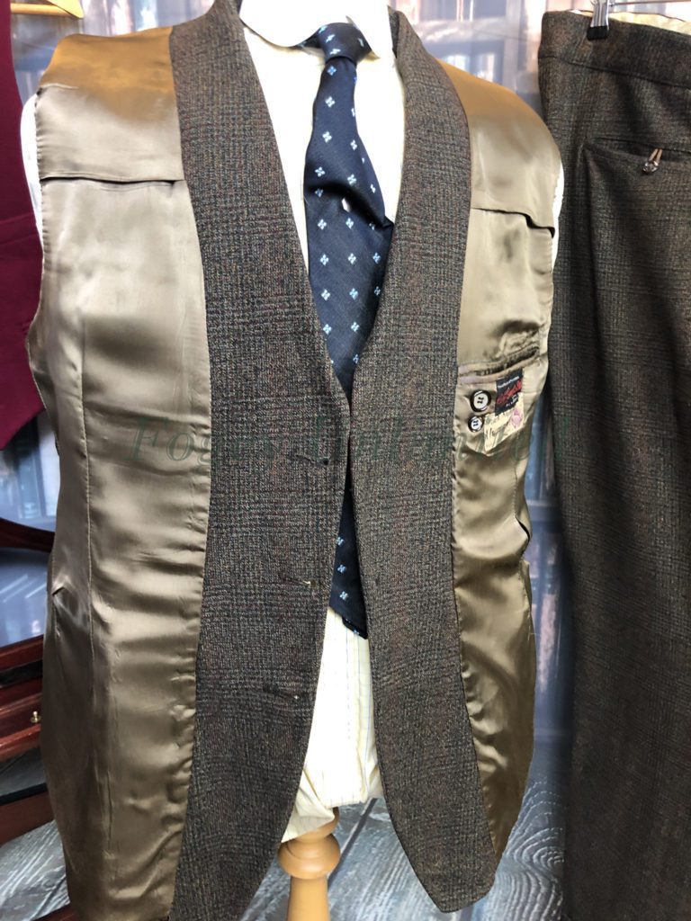 Vintage 2 piece heavyweight Dark brown Tweed Suit 44C/40W - Fogey Unlimited