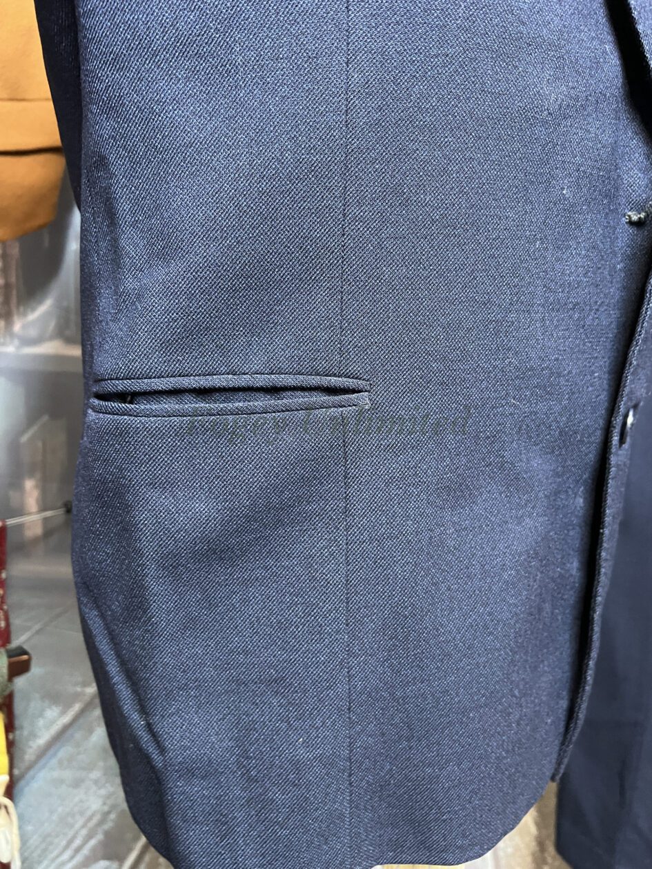 Vintage Bespoke 2 Piece Heavyweight Midnight Blue Suit 40C/40W/29L ...