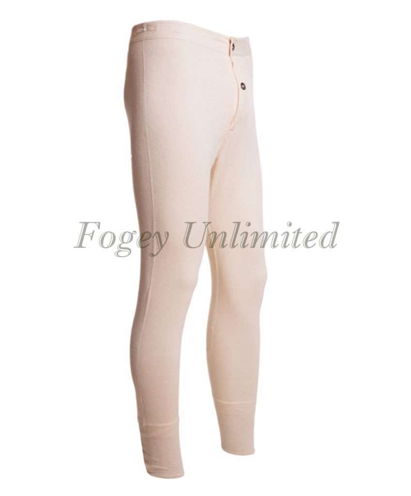 VINTAGE Military issue Long Johns w/ Brace Tapes. button front and  adjustable. Cream/Natural - Fogey Unlimited