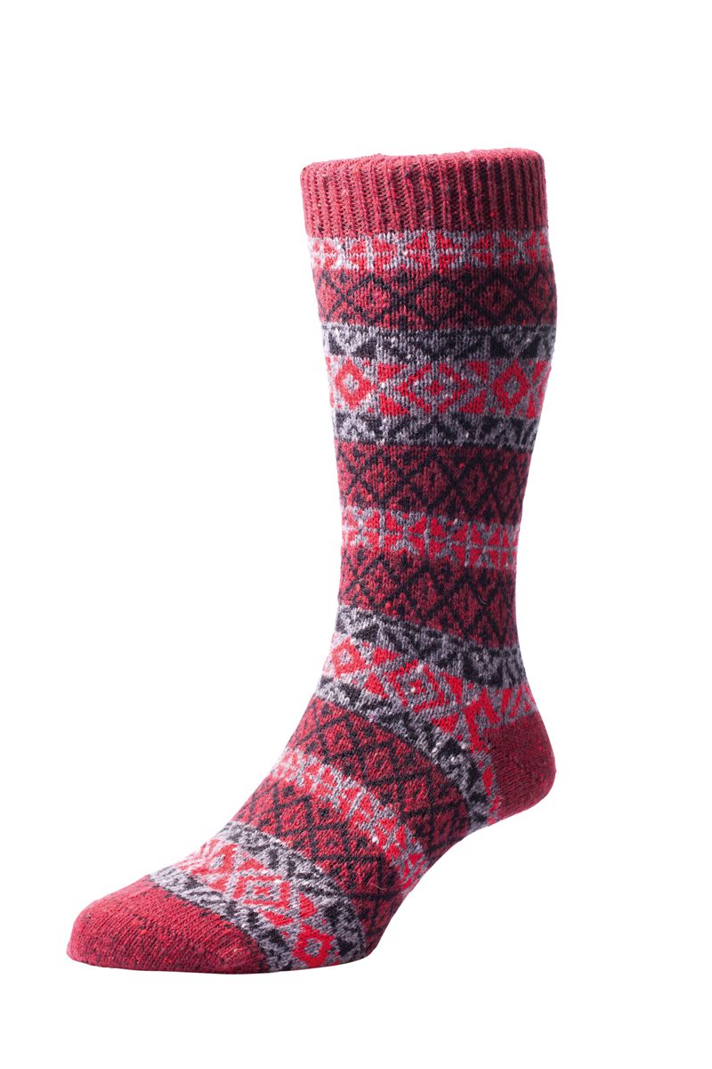 The RUTLAND Fairisle Sock with wonderful pattern