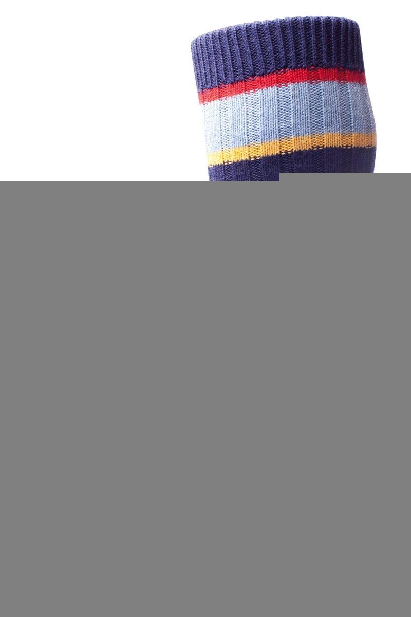 The Molesey Sock with Bordered Block stripe