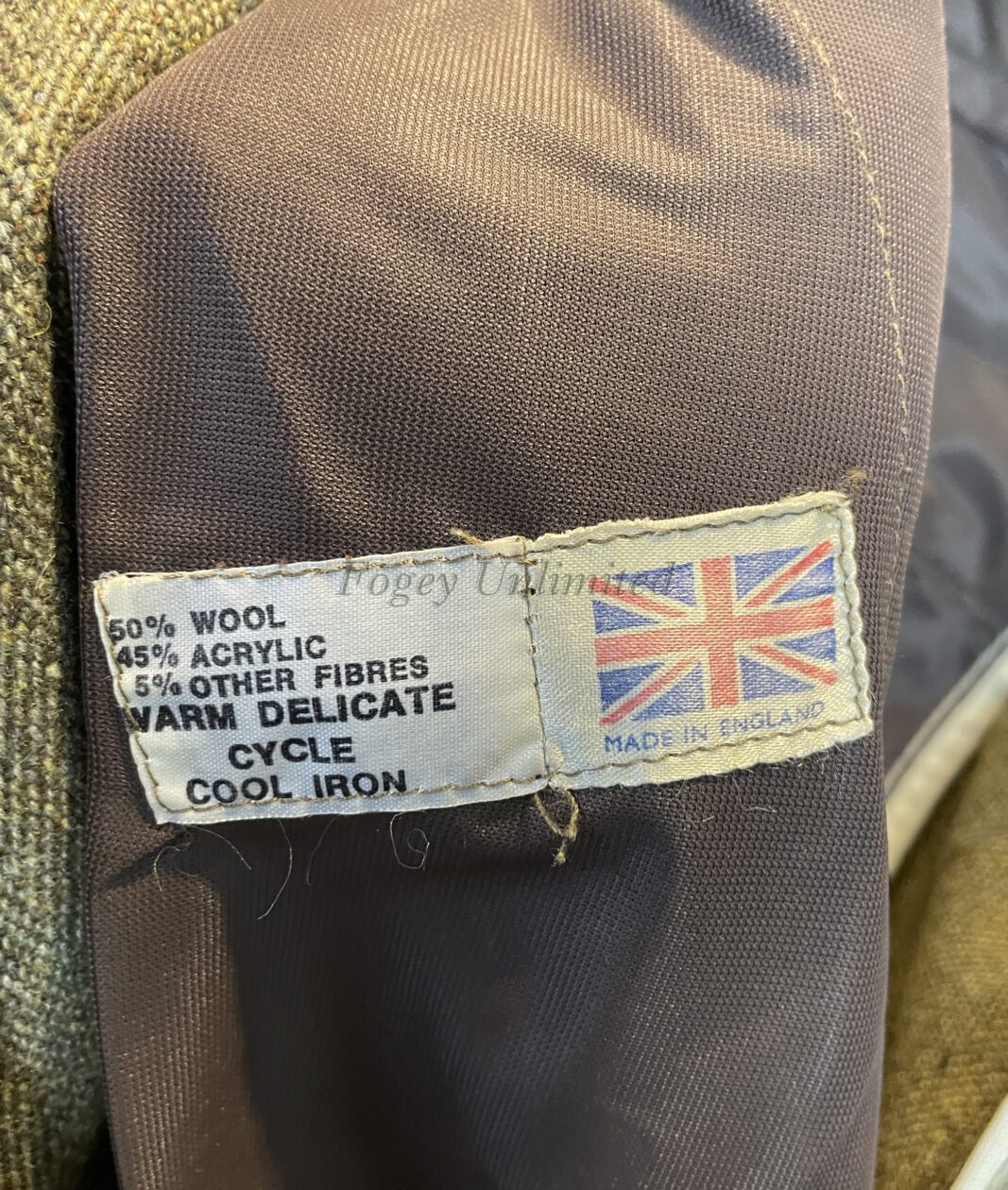 Vintage Derby Tweed Trousers Waist 34