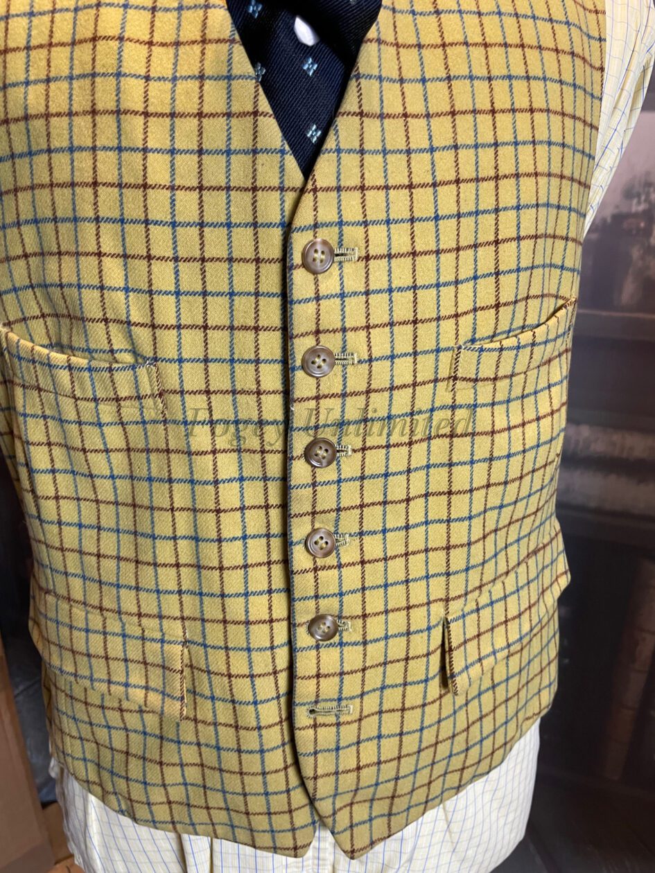 Vintage Horne Bros Tattersall Wool Doeskin Waistcoat/Vest 38/40