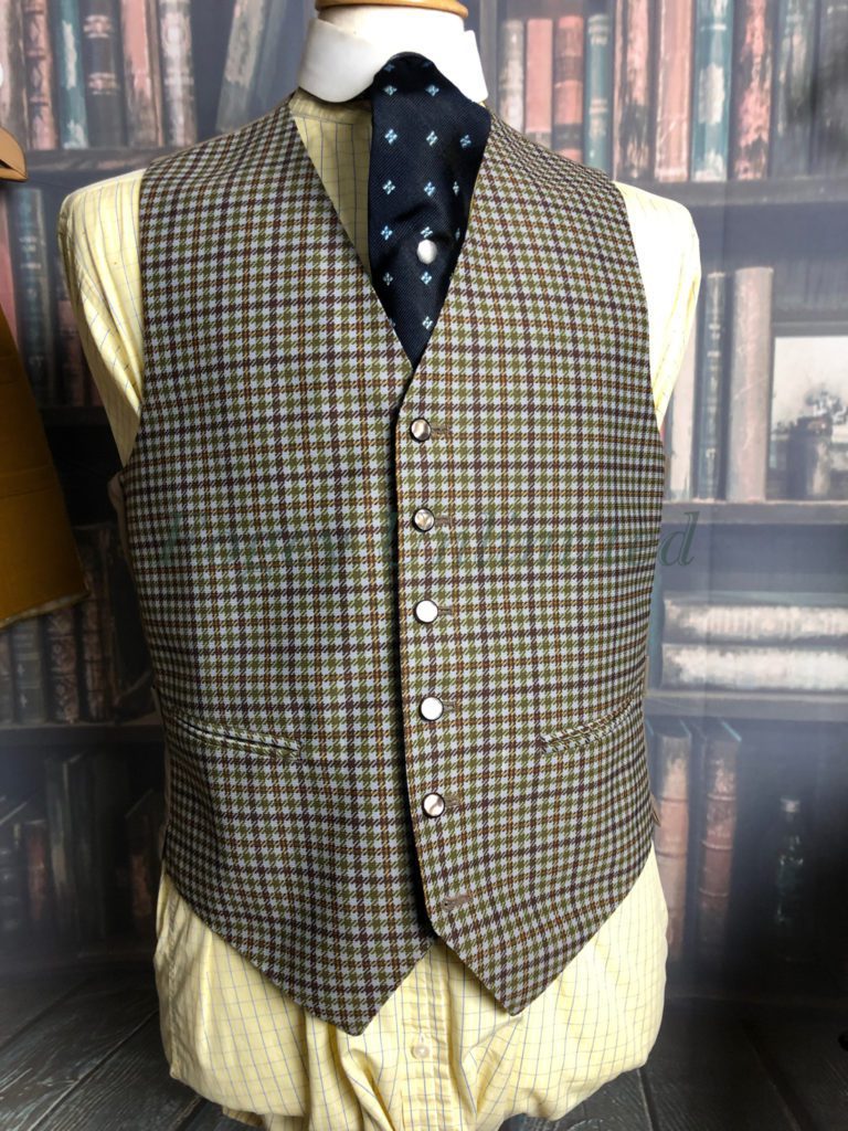 Vintage Tweed pattern Waistcoat/Vest by Burleigh 40