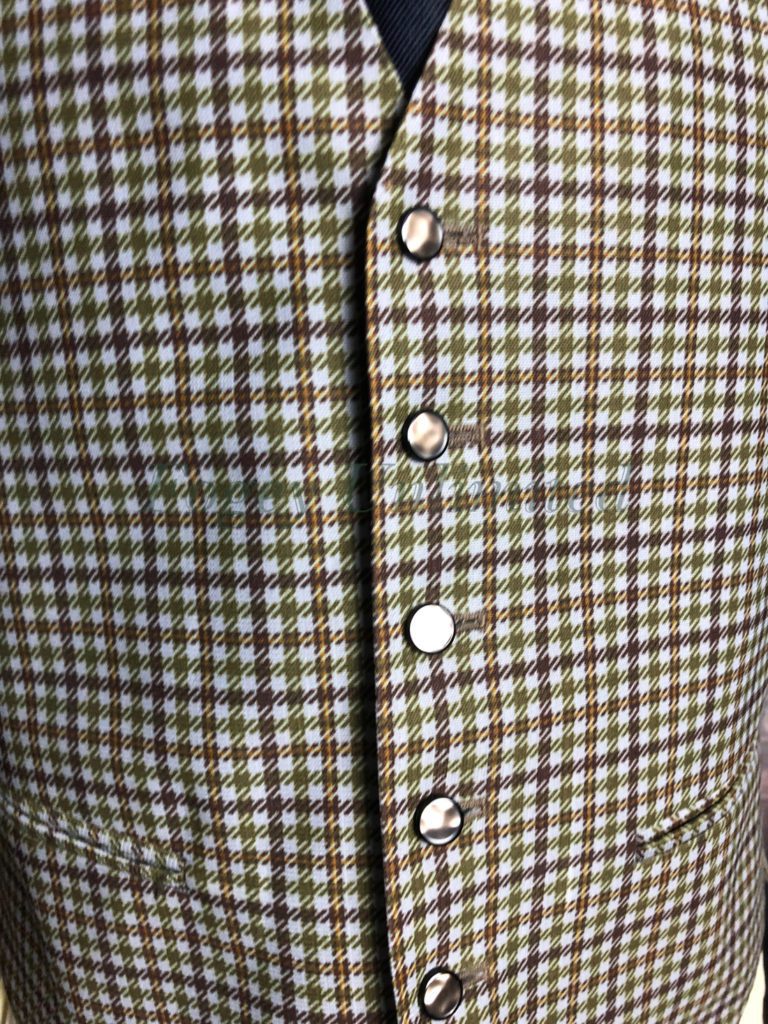 Vintage Tweed pattern Waistcoat/Vest by Burleigh 40