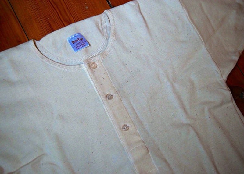 Traditional Button Front Undershirt SHORT Sleeve Old Store Vintage stock Meridian 50″ Chest