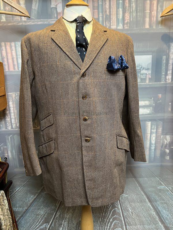 Vintage Bespoke 1964 Parsons of Yeovil Tweed Hacking Jacket 40"L /102cm Chest (ParY)
