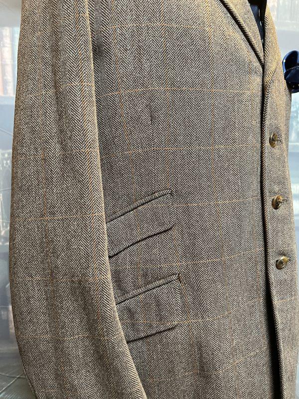 Vintage Bespoke 1964 Parsons of Yeovil Tweed Hacking Jacket 40"L /102cm Chest (ParY) - Image 9