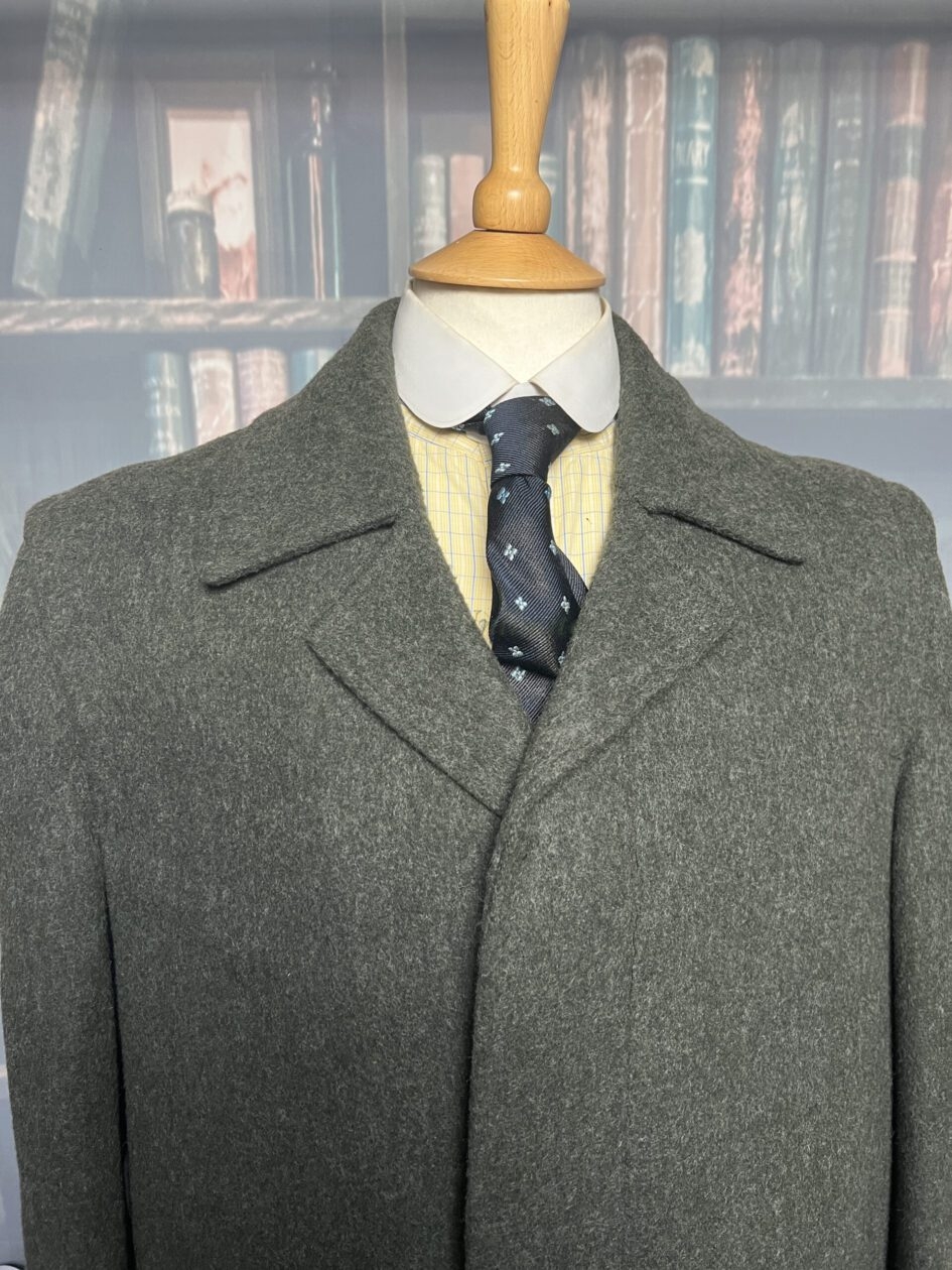 Vintage Heavyweight German Loden Green Overcoat 40