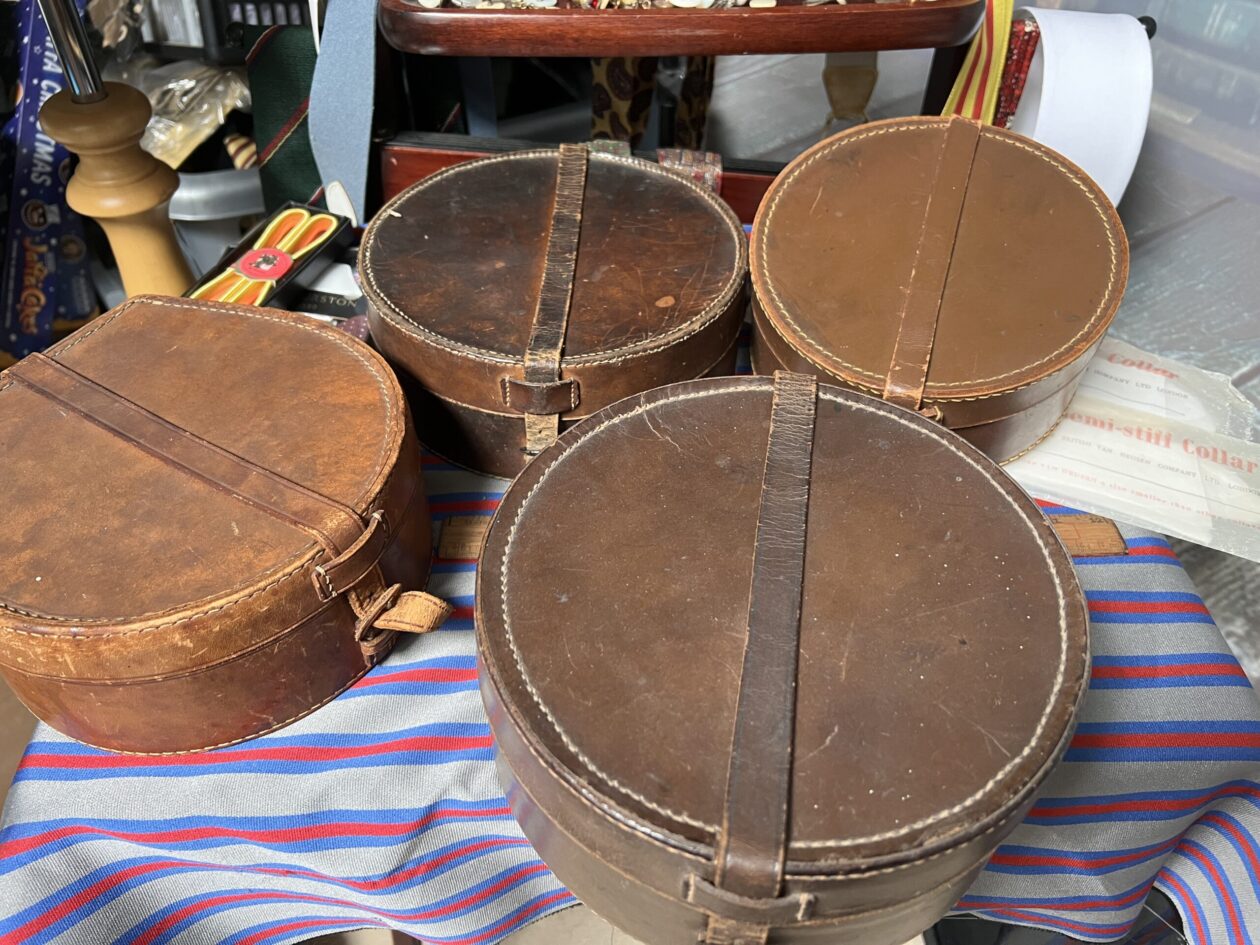 A Vintage Leather Collar Box. Storage for your Detachable Collars. Various Styles available