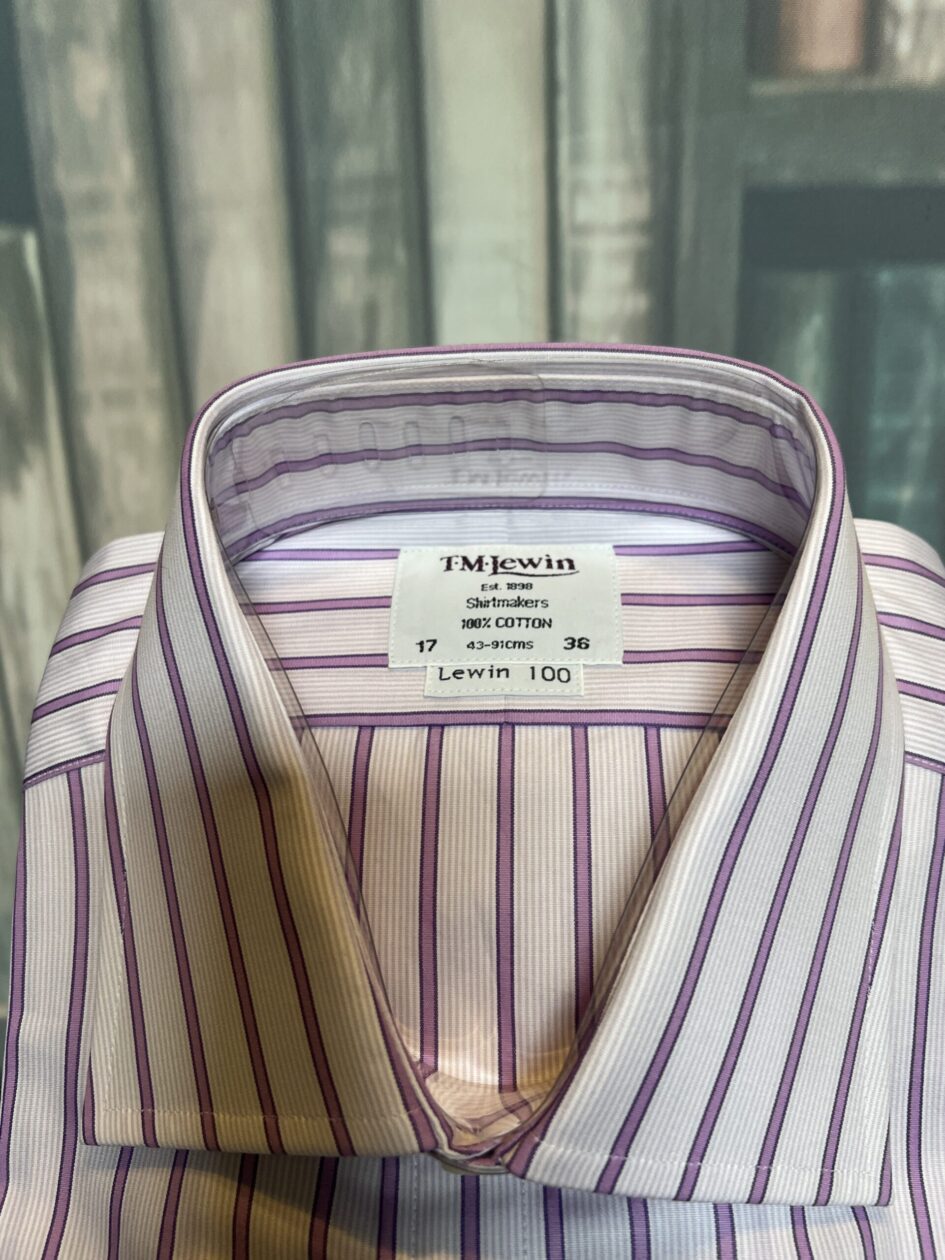 New Old store stock Traditional Business Shirt. TM Lewin Neck 17 (Ref:ST5)  - Fogey Unlimited