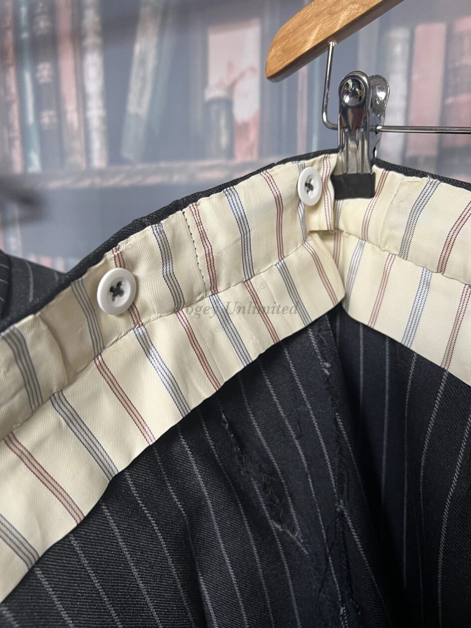 Vintage Bespoke Double Breasted Chalkstripe 2 piece Suit 42