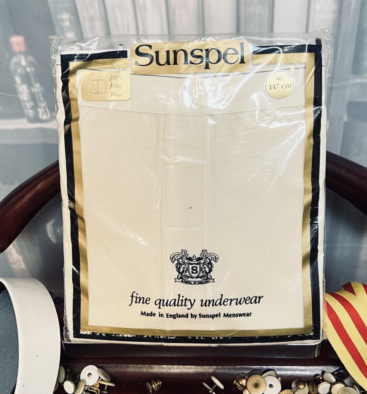 Vintage Sunspel Traditional Wool Trunks 46″ waist new in packet
