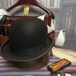 帽子 40s Vintage Herbert Johnson 3/8 59cm Vintage Herbert Johnson Bowler Hat Size 6 3/4