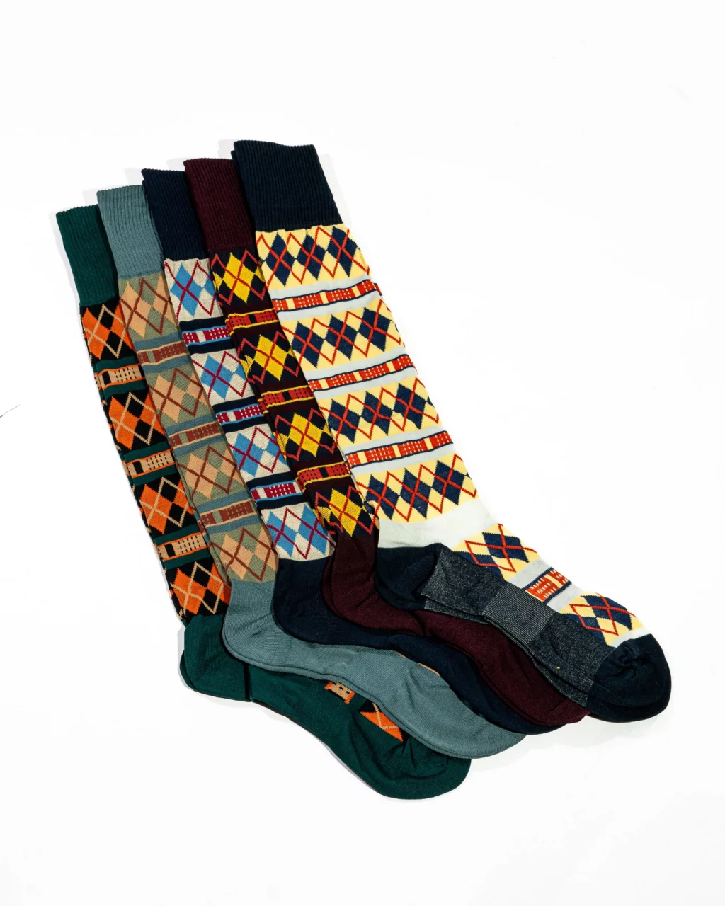 Gentleman’s Fairway Socks – Knee High by SJC. 5 pack