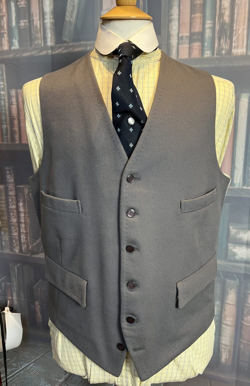 Vintage Dove Grey Belvoir Wool Doeskin Waistcoat/Vest 40″ Chest (Ref:BELV40A)