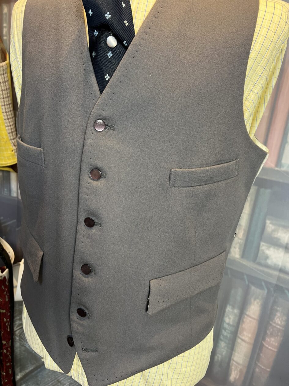 Vintage Dove Grey Belvoir Wool Doeskin Waistcoat/Vest 40