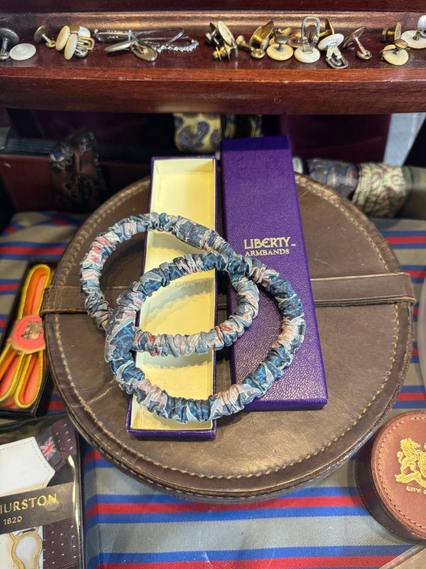 Vintage Liberty Silk covered ARMBANDS /Garters for your shirt sleeves - Image 5