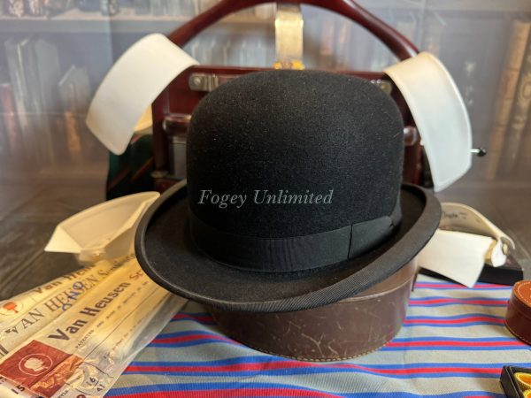 Vintage Herbert Johnson Bowler Hat Size 6 5/8" with box (HJ658)