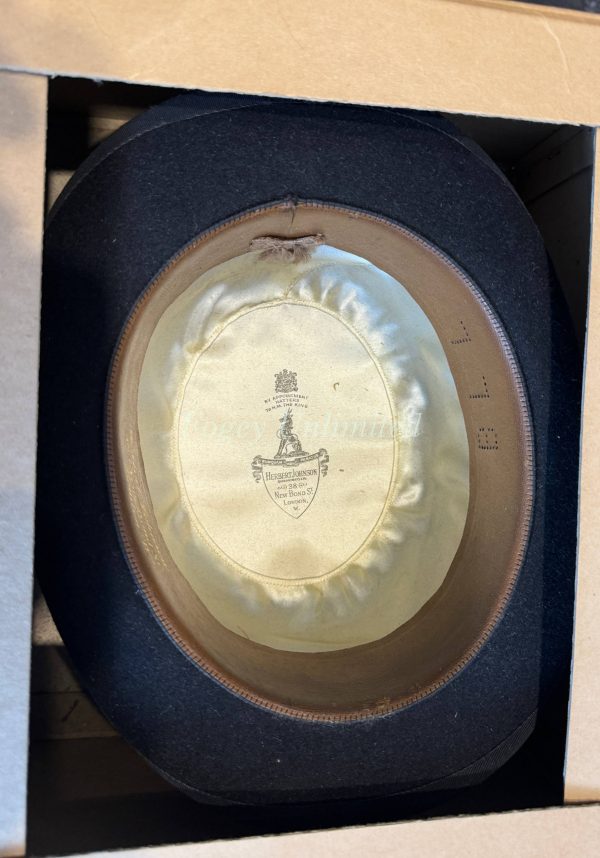 Vintage Herbert Johnson Bowler Hat Size 6 5/8" with box (HJ658) - Image 3