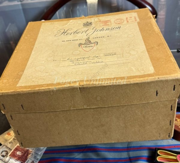 Vintage Herbert Johnson Bowler Hat Size 6 5/8" with box (HJ658) - Image 2