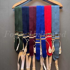 Vintage Albert Thurston Boxcloth Braces/Suspenders. with Handsewn Goatskin Runners Most Colours available (Ref: ATGT)