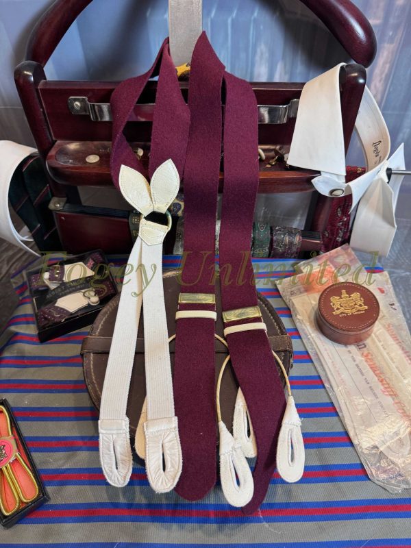Vintage Albert Thurston Boxcloth Braces/Suspenders. with Handsewn Goatskin Runners Most Colours available (Ref: ATGT) - Image 5