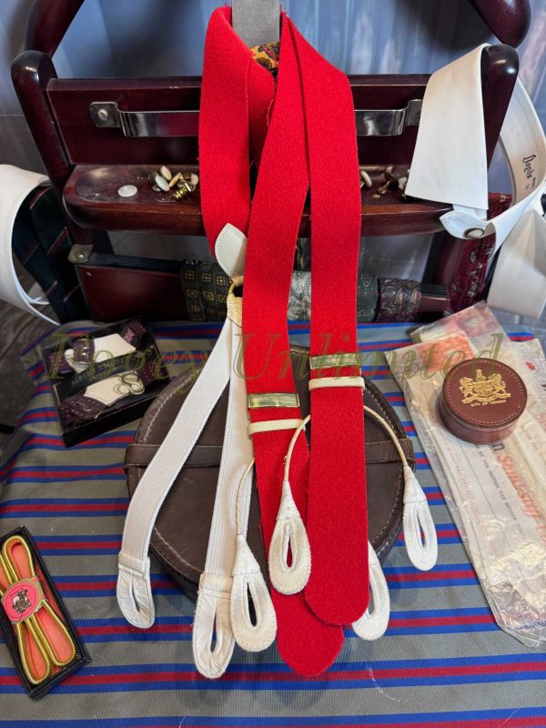 Vintage Albert Thurston Boxcloth Braces/Suspenders. with Handsewn Goatskin Runners Most Colours available (Ref: ATGT) - Image 3