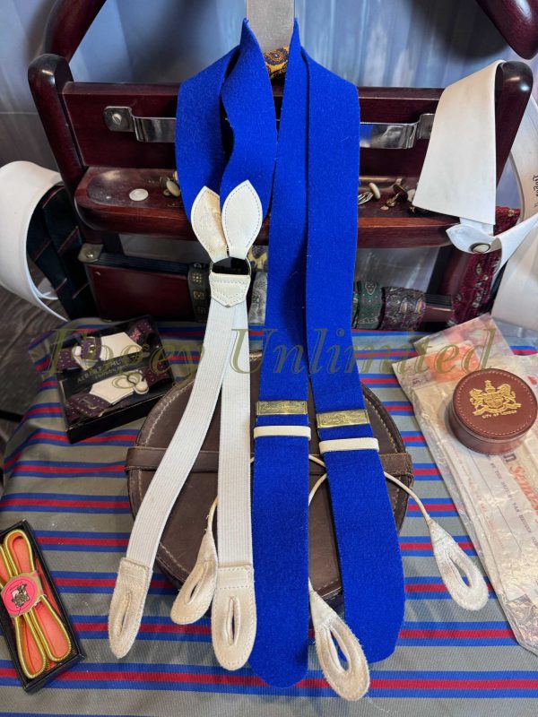 Vintage Albert Thurston Boxcloth Braces/Suspenders. with Handsewn Goatskin Runners Most Colours available (Ref: ATGT) - Image 2