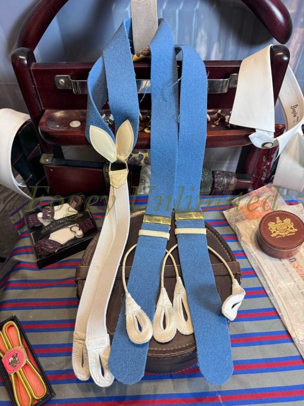 Vintage Albert Thurston Boxcloth Braces/Suspenders. with Handsewn Goatskin Runners Most Colours available (Ref: ATGT) - Image 6