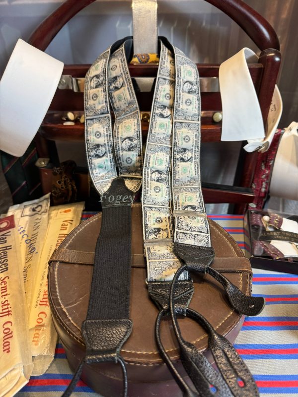 Pre-Loved Albert Thurston Jaquard Ribbon woven Braces/Suspenders. Various Colours. - Image 2