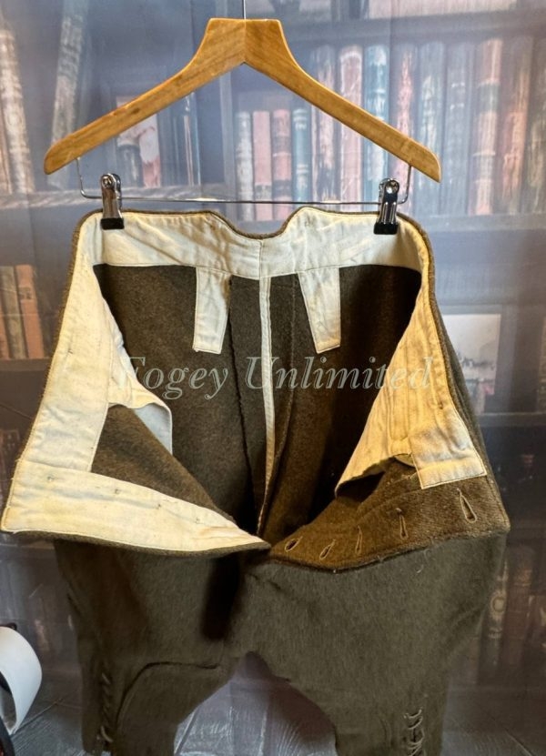 Vintage Green Military Breeches Jodhpurs. Heavyweight W32"/81cm (Ref:BLC32) - Image 2
