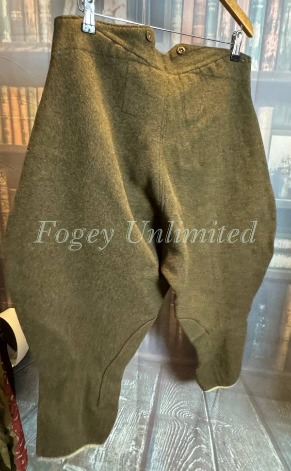 Vintage Green Military Breeches Jodhpurs. Heavyweight W32"/81cm (Ref:BLC32) - Image 9