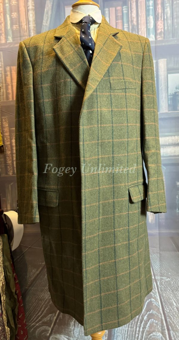 Samuel Windsor Men’s Classic 100% Wool Heritage Tweed Long Coat. Wicken 42 Chest NWT