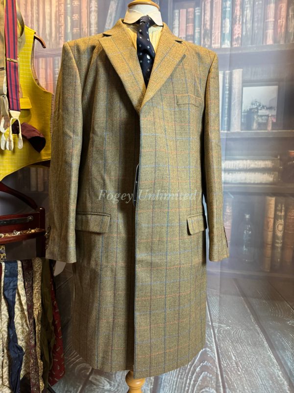 Samuel Windsor Men’s Classic 100% Wool Heritage Tweed Long Coat. Cranbourne 44 Chest NWT