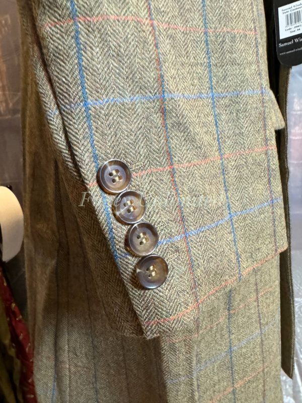 Samuel Windsor Men’s Classic 100% Wool Heritage Tweed Long Coat. Cranbourne 44 Chest NWT - Image 5