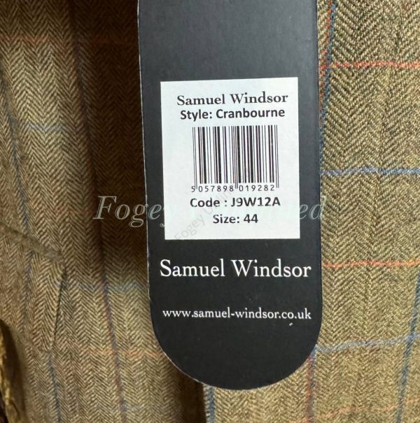 Samuel Windsor Men’s Classic 100% Wool Heritage Tweed Long Coat. Cranbourne 44 Chest NWT - Image 3