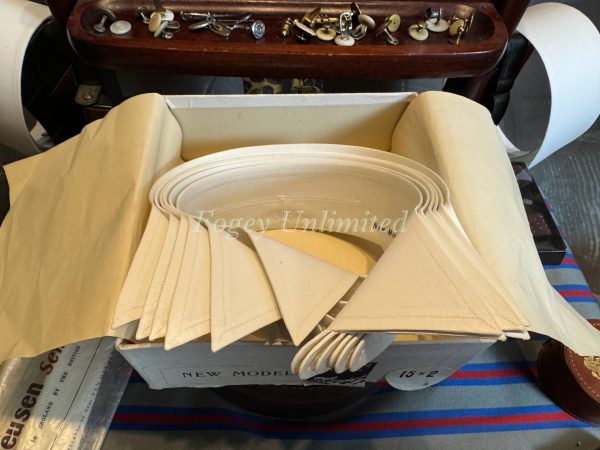 Brand New Old store Starched Stiff Detachable WING Collar Size 15"and 2" Deep (Polar) - Image 4