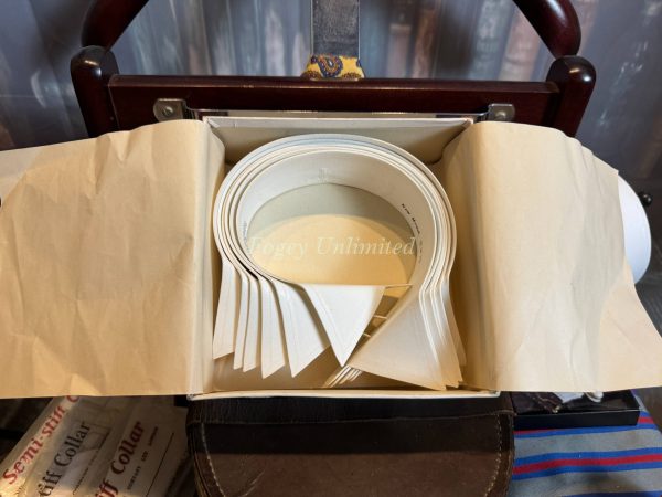 Brand New Old store Starched Stiff Detachable WING Collar Size 15"and 2" Deep (Polar) - Image 5