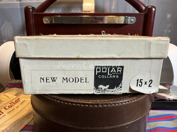 Brand New Old store Starched Stiff Detachable WING Collar Size 15"and 2" Deep (Polar) - Image 7