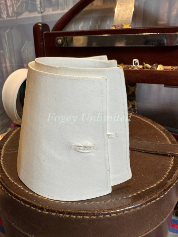Vintage Detachable Shirt Cuffs Starched Stiff and ready for your shirt. - Image 5