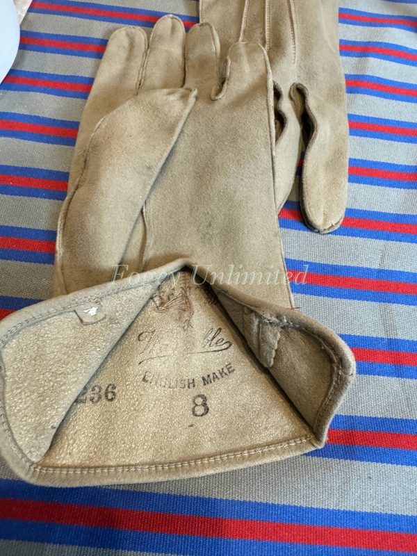 Vintage Dove Grey Kid Leather Formal Gloves from Dents London Size 8 - Image 3