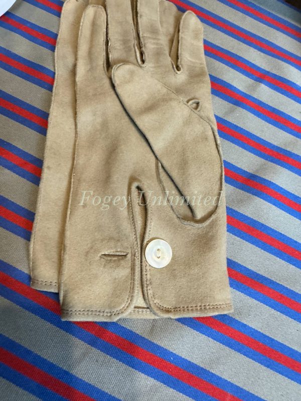 Vintage Dove Grey Kid Leather Formal Gloves from Dents London Size 8 - Image 4