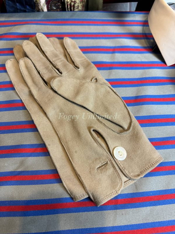 Vintage Dove Grey Kid Leather Formal Gloves from Dents London Size 8 - Image 5