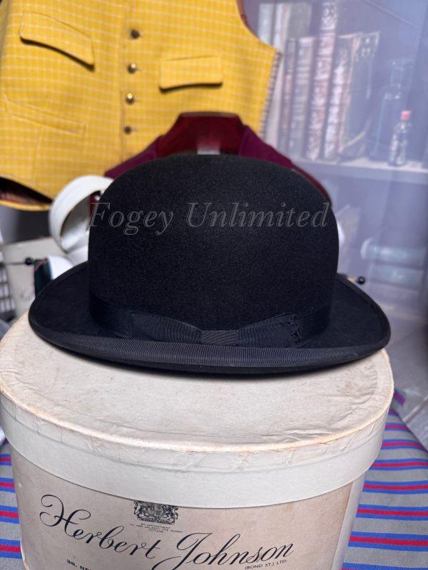Vintage Herbert Johnson Bowler Hat Size 7 1/4" 59cm with box (HJ59) - Image 2