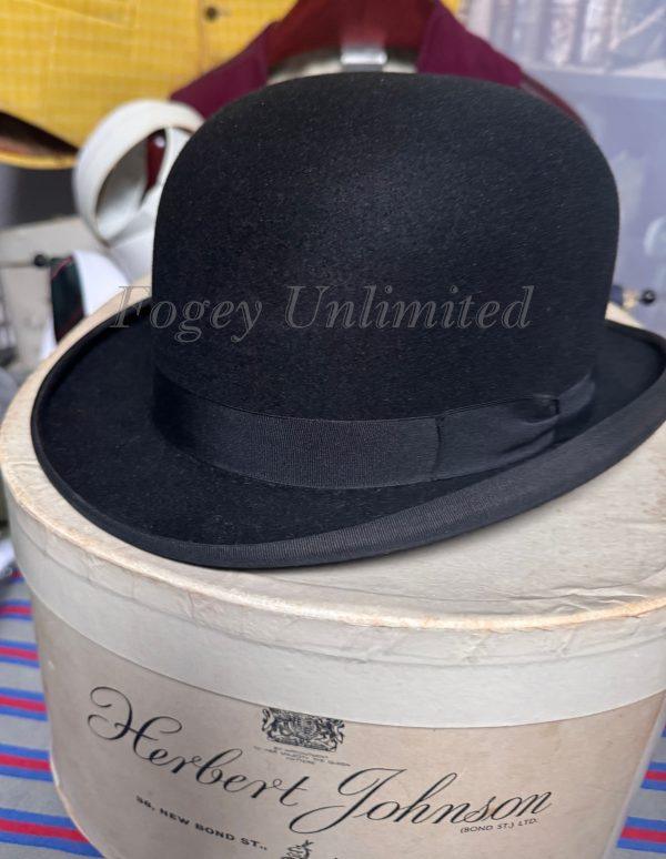 Vintage Herbert Johnson Bowler Hat Size 7 1/4" 59cm with box (HJ59) - Image 5