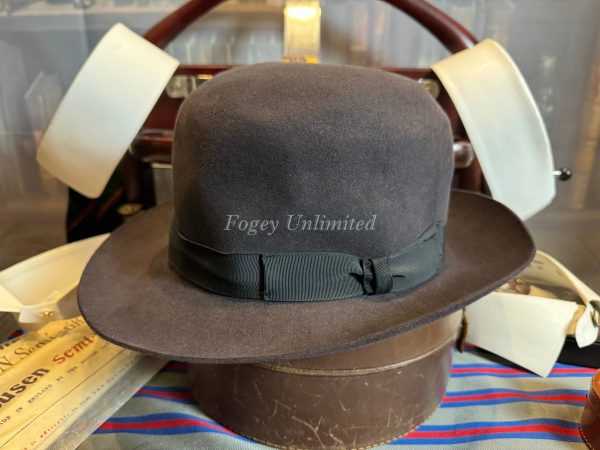 Vintage Dark Grey Tress & Co Lightweight Trilby Size 6 5/8"approx (Ref:TRS658)