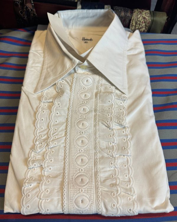 Vintage Harrods Frilly fronted Formal Evening Shirt 16 1/2"collar