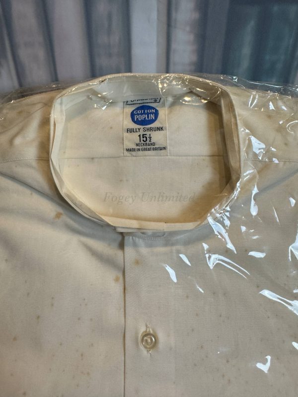 Vintage St. Michael Collarband Tunic Shirt for your Stiff collar 15 1/2" Old store stock NIP White - Image 3