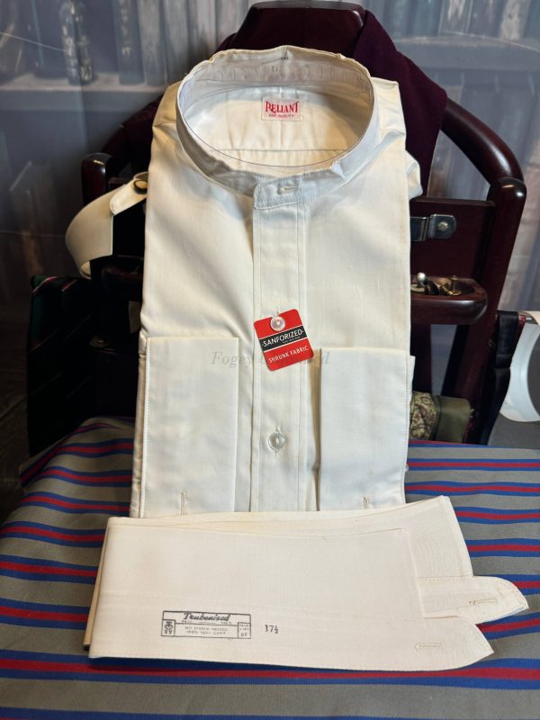 Vintage "Reliant" Collarband Tunic Shirt for your Stiff collar 17" Old store stock NIP - Image 8